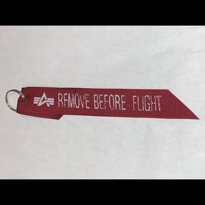 Alpha Industries Remove Before Flight Key Ring